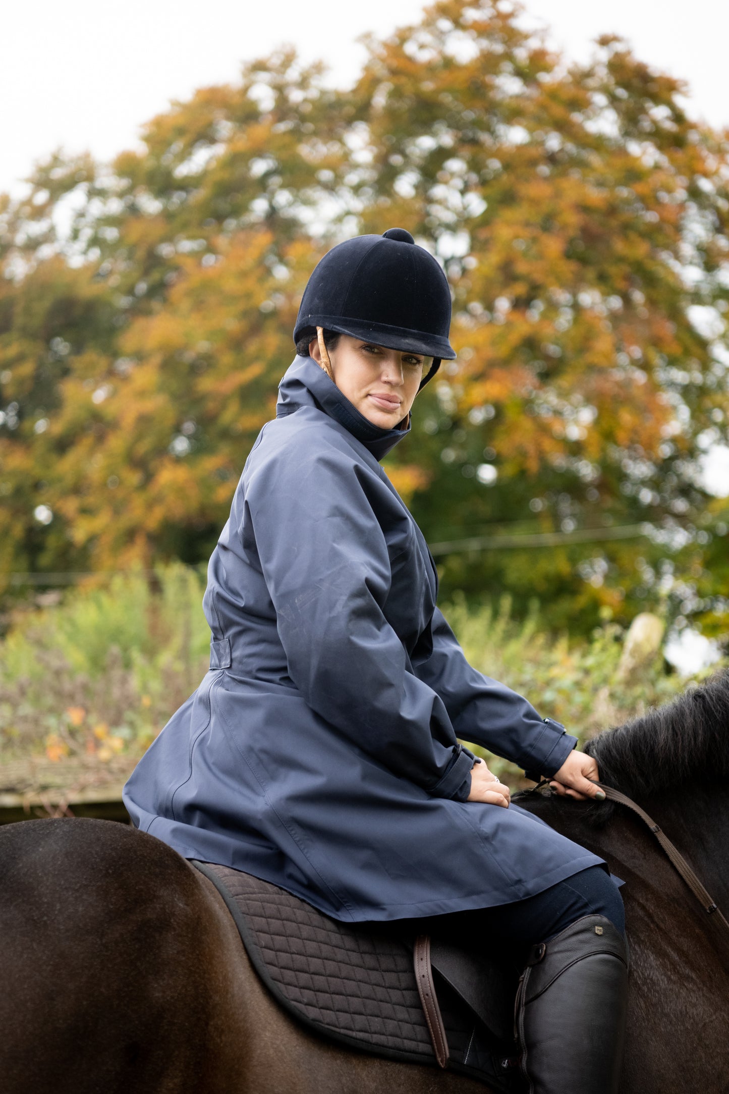 LADIES' LANACRE COAT - NAVY