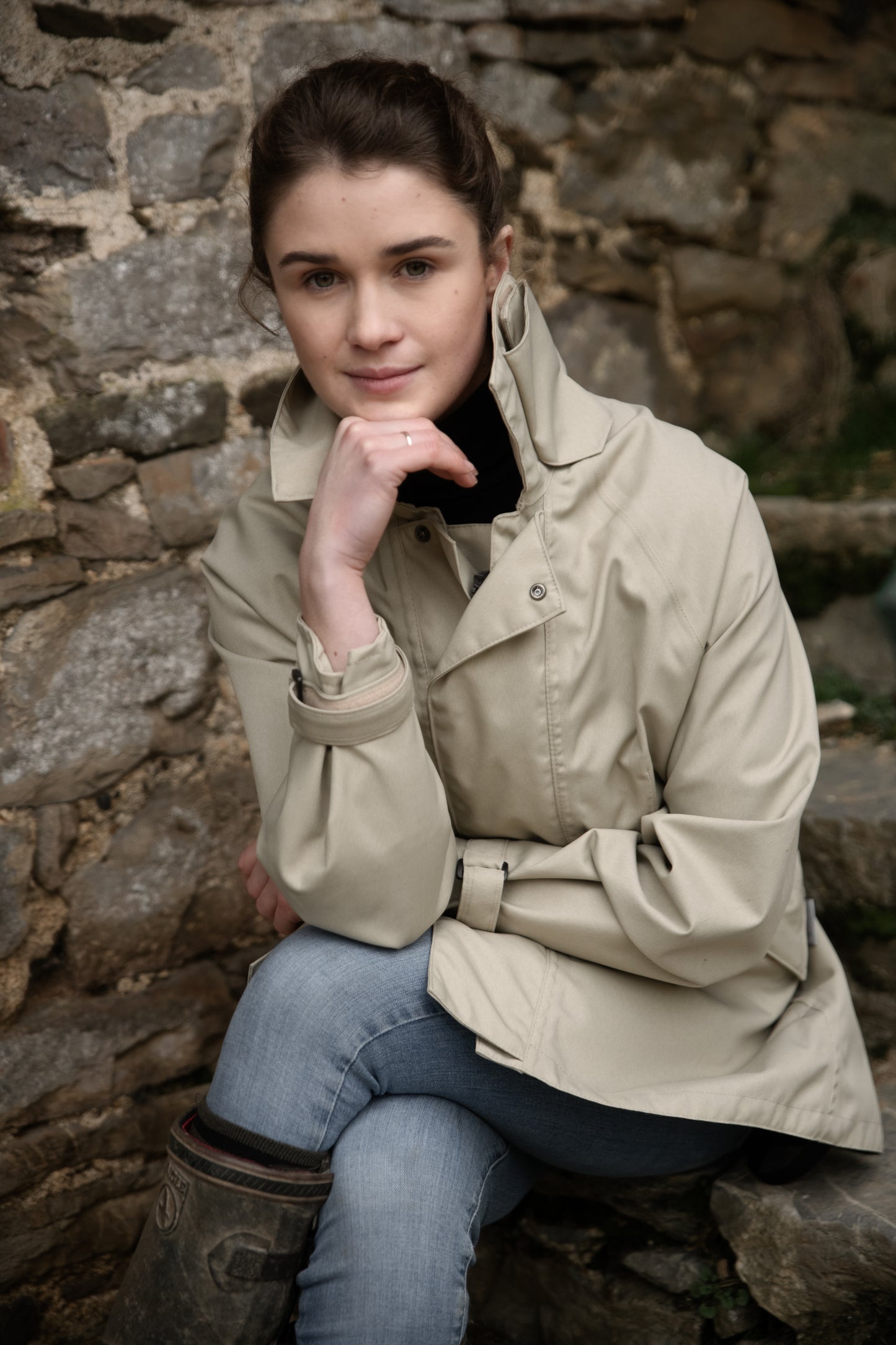 LADIES' RI-DRY CLASSIC COAT - BUFF