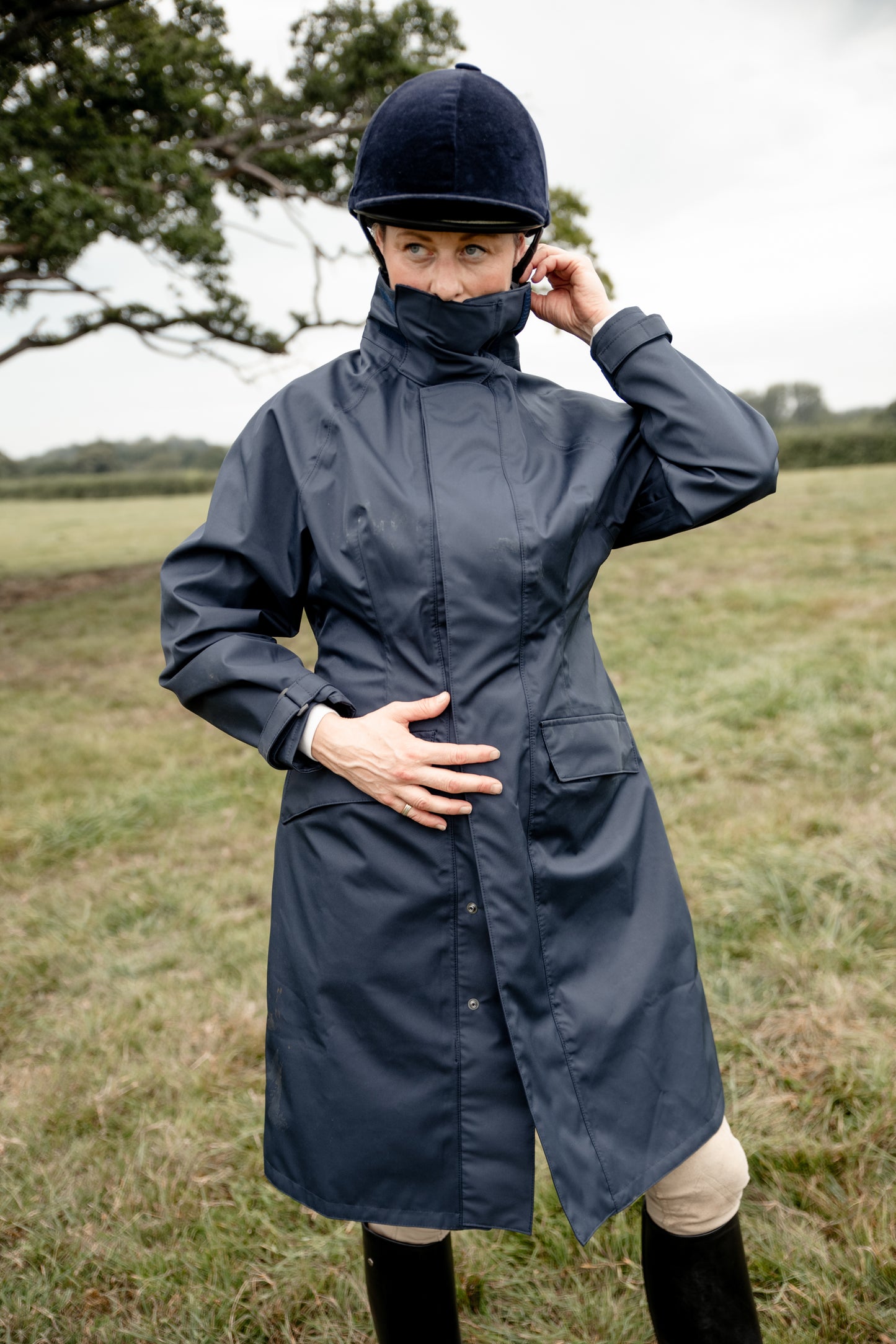 LADIES' LANACRE COAT - NAVY