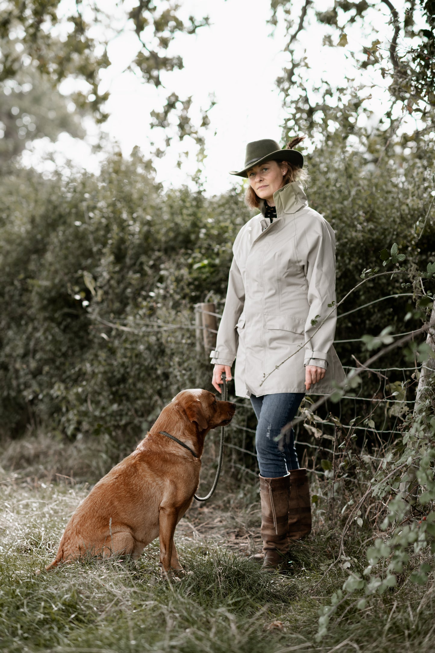 LADIES' RI-DRY CLASSIC COAT - BUFF